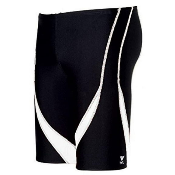 TYR Alliance Splice Jammer Swimsuit, Black/White, Size 38