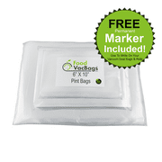 FoodVacBags Food saver Compatible Vacuum Sealer Bags - 50 Pint, 50 Quart & 50 Gallon Freezer Storage FoodVacBags