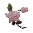 thumbnail image 1 of ID 6182 Sequin Pink Rose Tulip Patch Flower Love Embroidered Iron On Applique, 1 of 1