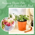 thumbnail image 7 of NOGIS 10 Pack 4" Metal Hanging Flower Pots, Railing Planter, Small Hanging Planter for Outside Outdoor Fence, Deck and Rail, 7 of 7