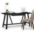 thumbnail image 2 of Dylan SOLID WOOD Industrial 60 inch Wide Writing Office Desk in Black, 2 of 3