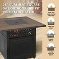 thumbnail image 2 of Four Seasons Courtyard Foyer à Gaz Carré Double Chaleur 41 000 BTU avec Table, 2 of 7