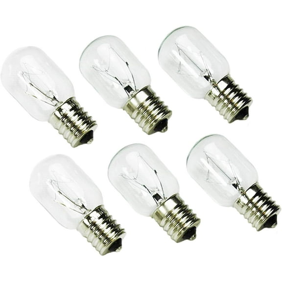 Microwave Light Bulb Under Hood 40W 125V E17 Base - 8206232A Bulb Fit for Microwave,refrigerators,Lava Lamp,Oven,Salt Lamp - Compatible with Whirlpool,Maytag,GE,Kenmore, LG,6 Packs