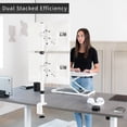thumbnail image 5 of White Dual LCD Monitor Desk Mount Stand, Stacked Vertical 2 Screens up to 34", 5 of 8