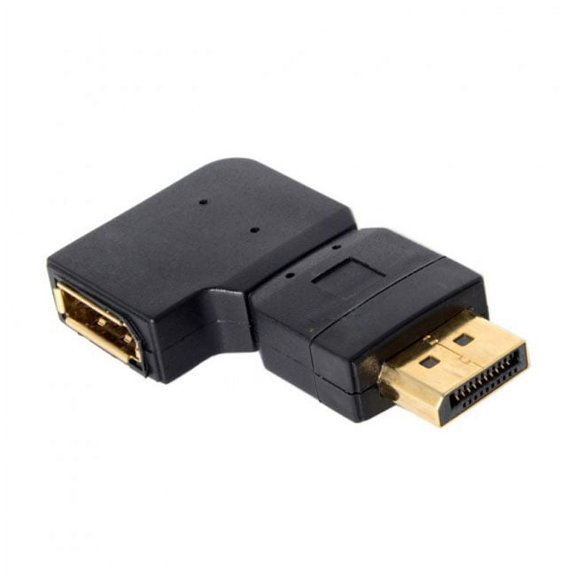 Xiwai Adapter Left Angled 90 Degree DisplayPort Male to Female Extension Adapter Standard DP