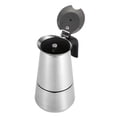 thumbnail image 2 of Stainless Steel Percolator  Pot Espresso Coffee Maker Stove Home Office Use (200ml), Stainless Steel, Percolator  Pot, 2 of 7
