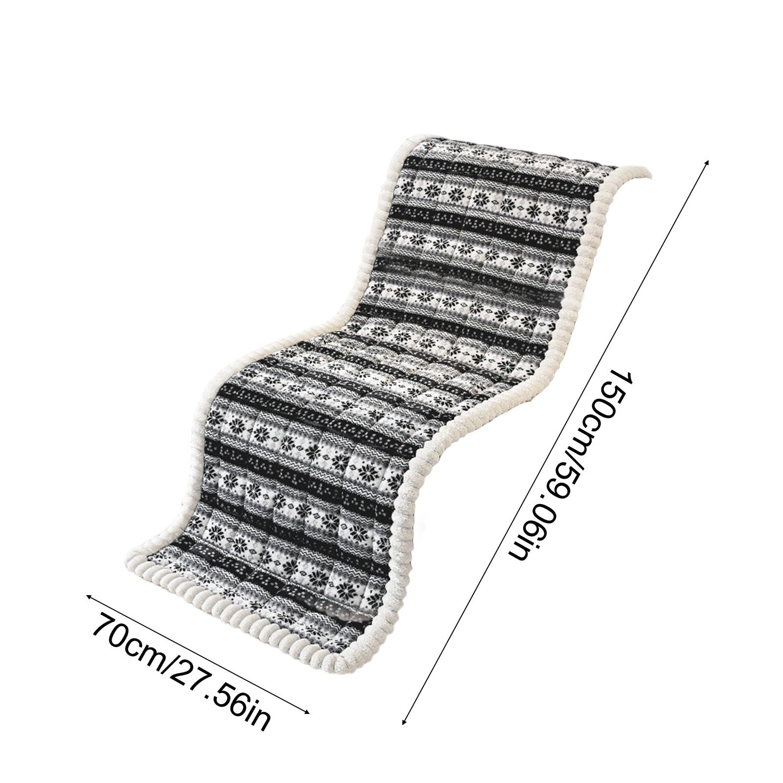 Sofa Cushion,Couch Cushions,Thickened Sofa Cushion - Non-Slip,60*28IN Soft Polyester Seat Pad for Fall and Winter Comfort, Durable Stitching for Living Room,Thickened Mantou Cushion(Black)