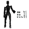 thumbnail image 1 of T13 Action Figure Robot, Titan 13 Action Figure,Titan Action Figure, Stikbot Toys with Weapon Accessories, Ideal Gift for Children and Adults (Black), 1 of 2