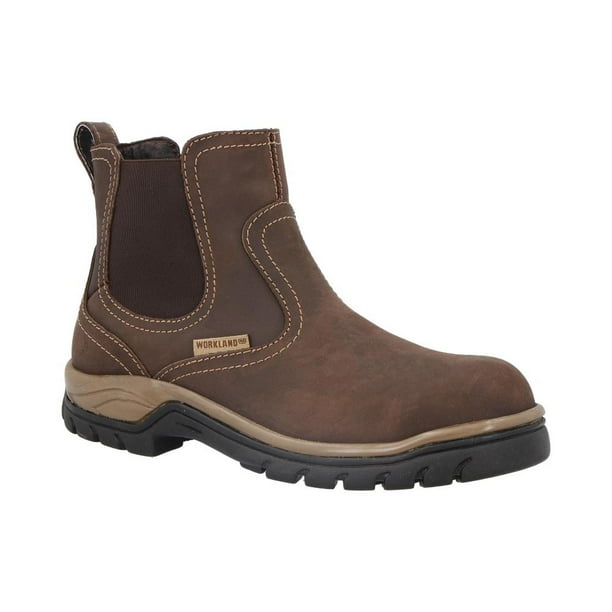Botas Hombre Work Land Piel Durable Resistente Ajustable Cordones Suela Anti Derrapante cafe 25.5