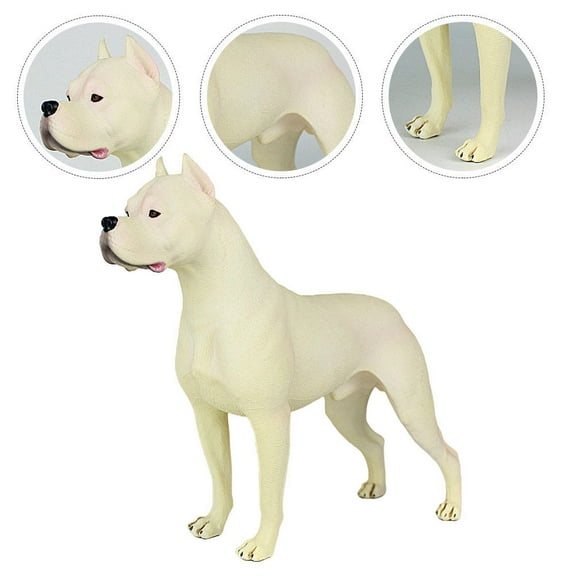 PAMINGONO 1 Piece Standing Adorable Dog Figurine White Plastic For Flower Pot And Party Theme