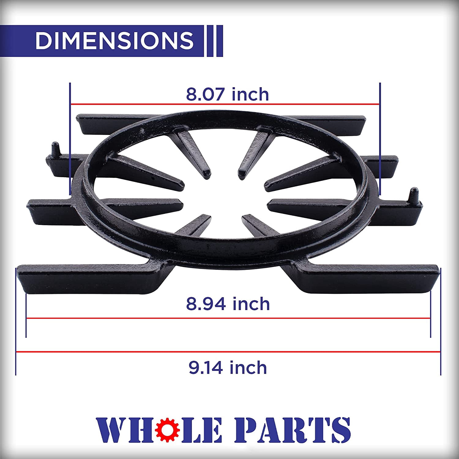 Whole Parts Gas Cooking Ranges Spider Grate Part # PA060001 - Replacement & Compatible with Some Viking Ranges