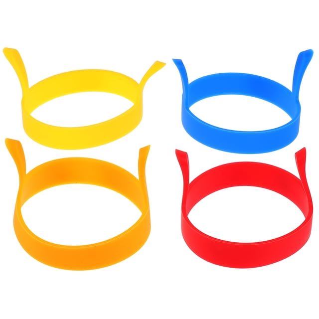 4pcs Silicone Egg Rings Food Grade Egg Cooking Rings Kitchen Fried Egg Mold