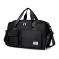 thumbnail image 2 of Spencer Gym Duffle Bag Backpack Waterproof Sports Duffel Bags Travel Weekender Bag for Men Women Overnight Bag with Shoes Compartment, Black, 2 of 11