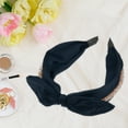 thumbnail image 6 of Unique Bargains Bunny Ears Wide Bow Headbands Fashion Hair Hoop Blue with Bow Knotted for Girl Women, 6 of 7