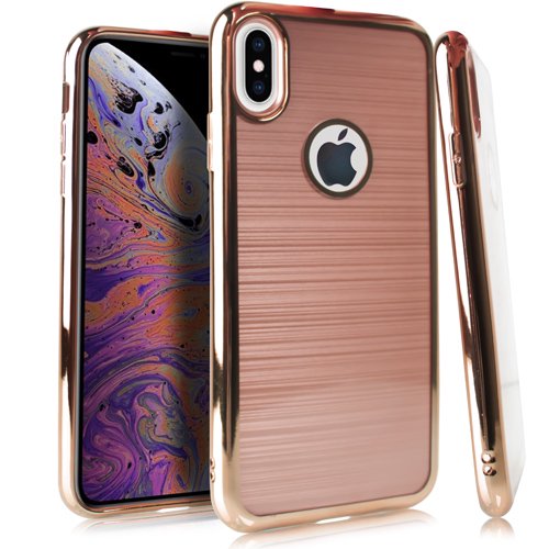 Iphone X Xs 5 8 Crystal Brushed Chrome Rose Gold Walmart Com Walmart Com