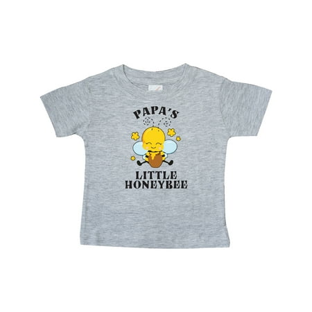 

Inktastic Cute Bee Papa s Little Honeybee with Stars Gift Baby Boy or Baby Girl T-Shirt