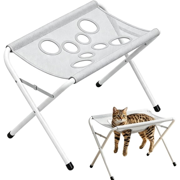 Dog Bath Hammock with Stand, Pet Shower Holder, Portable Detachable Dog Shower Chair with Holes for Legs, Dog Grooming Hammock for Small Dogs Bathing