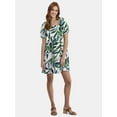 thumbnail image 3 of Time and Tru Women's Printed Puff Sleeve Mini Dress, Sizes XS-XXXL, 3 of 5