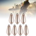 thumbnail image 4 of Alimentador de pesca de Metal portátil, accesorios para aparejos de jaula de cebo con peso, color cobre, 25g (6 uds.), 4 of 13