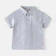 thumbnail image 6 of Gerichy Boys Summer Outfits Toddler Boys Summer Short Sleeve Striped Prints Tops Shorts 2PCS Outfits Clothes Set For Children Clothes, 6 of 6