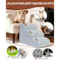 thumbnail image 2 of Dog Stairs Curved Ramp for Small Dogs 19.5" H 4-Step Pet Stairs for Couch Bed with High Density Foam Dog Slope Stairs with Durable Non-Slip Bottom Grey, 2 of 8