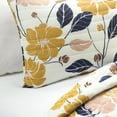 thumbnail image 4 of Lucia Abstract Floral Cotton Quilt Yellow/Navy 3Pc Set Full/Queen, 4 of 11