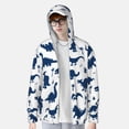 thumbnail image 3 of Pofeuu Cute Cartoon Dinosaurs Print Sun Protection Outdoor Lightweight Full Zip UV Cooling Hoodie Long Sleeve Summer Clothing for Outdoor Hiking-XX-Large, 3 of 5