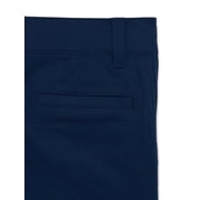 Wonder Nation Boys School Uniform Flat Front Pants, 2-Pack, Sizes 4-18 & Husky