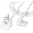 thumbnail image 1 of Chenchen 10ft 90 Degree Power Cord for Sony PS5/PS3 Slim, Xbox Series S/X, Xbox One S/X, 2 Prong C7 Universal TV Power Cable Replacement, Sleek Minimalist Design, White, 1 of 1