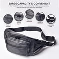 thumbnail image 3 of Fanny Pack Leather Waist Bag Hip Belt Zipper Pouch Pocket Travel Sport for MenFanny Pack Leather Waist Bag Hip Belt Zipper Pouch Pocket Travel Sport for Men, 3 of 4