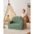 thumbnail image 2 of Sofá Blissful Diary 2 en 1 para niños pequeños, suave, convertible, verde, 2 of 9