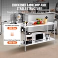 thumbnail image 3 of VEVOR Stainless Steel Work Table Commercial Kitchen Work Food Prep Table 24"x60", 3 of 9