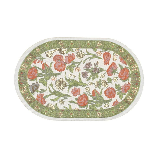1/12 Dollhouse Doormat Rugs Floral Patterns Woven Miniature Carpet Turkish Style