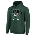 thumbnail image 2 of Men's Starter Olive Dallas Stars Team Logo Graphic Fleece Tri-Blend Pullover Hoodie, 2 of 3