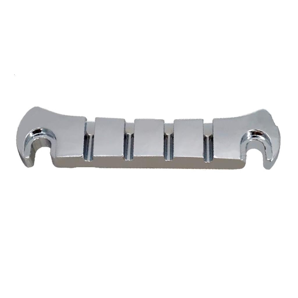 CEORPER Guitar Tune O-Matic Roller Saddles Bridge with Wrench Set Replacement Parts LP Style 4 String Electric Guitar Bridge