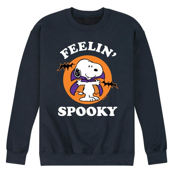 Peanuts - Feelin Spooky - Men's Crew Neck Fleece Pullover