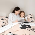 thumbnail image 4 of Castle Fairy Kids Animal Panda Bedding Comforter Set,Tree Leaves Branches Full Bedding Set, 4 of 8