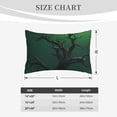 thumbnail image 4 of Sikiie Green Night Sky Moon Branches Print Plush Pillow Cover, Wrinkle-proof and Stain-resistant Pillow Protector without Pillow Core, Home Decoration-20"x30", 4 of 6