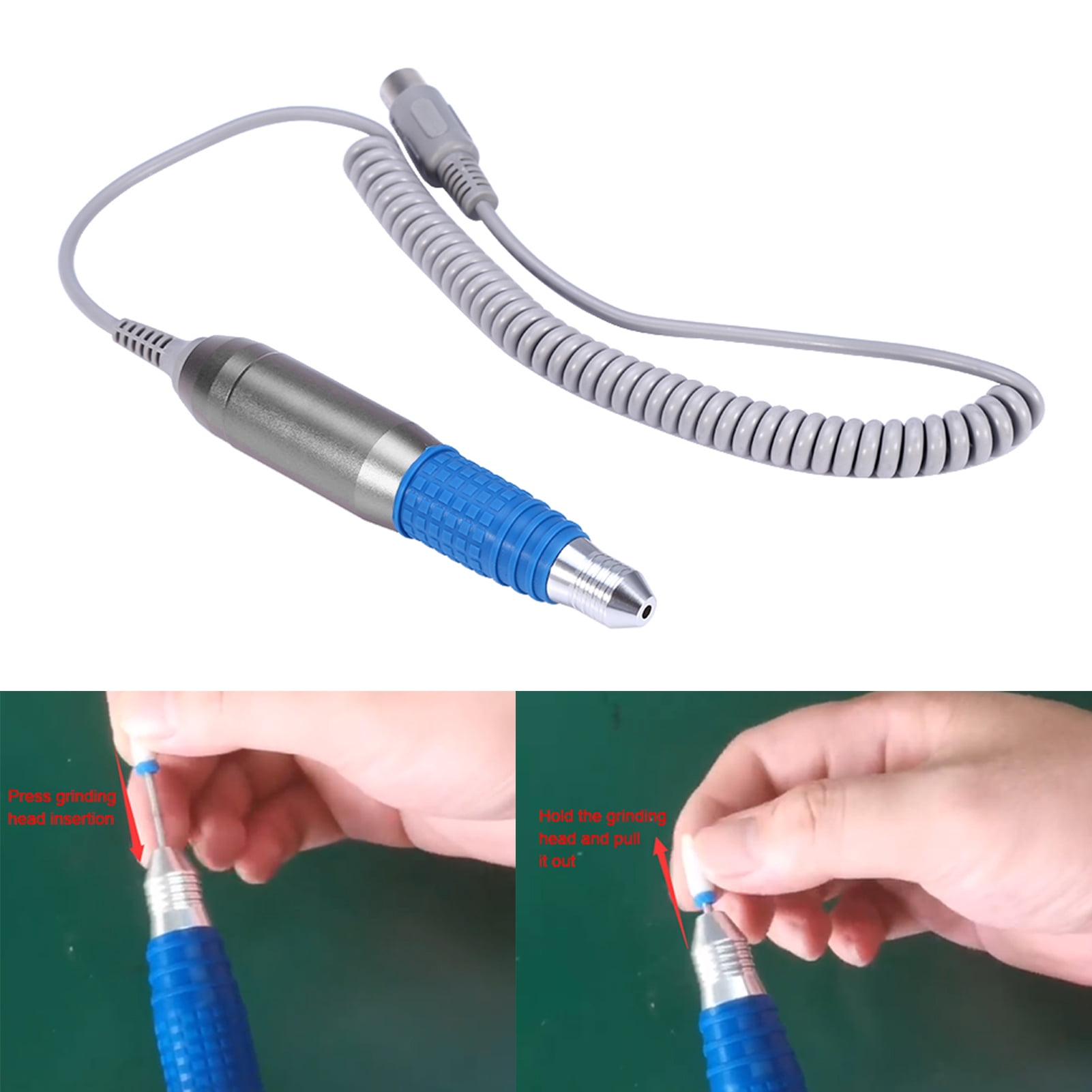 Nail File Pen, Strong Easy To Use Stainless Steel 0-35000Rpm Electric Nail Drill Handle, Artificial Nails For Natural Nails