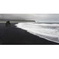 thumbnail image 2 of Young, Bill 24x15 Black Ornate Wood Framed with Double Matting Museum Art Print Titled - Iceland, Vik black sand beach on rainy day, 2 of 4