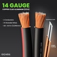 thumbnail image 4 of GearIT Pro Series 14 AWG Speaker Wire Copper Clad Aluminum, Great Use for Home Theater Speakers and Car Audio, Black, 100 Feet / 30.48 Meters, 4 of 9
