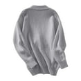 thumbnail image 5 of Women's Autumn And Winter Solid Color Temperament Sweater Jacket Knitted Cardigan Loose Sweaters for Women Cardigan Sweater Button up Women Knit Cardigan Long Cute Sweaters Kimono Cardigans for Women, 5 of 8