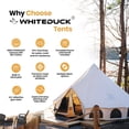 thumbnail image 3 of WHITEDUCK Avalon Canvas Bell Tent - Luxury All Season Tent for Camping & Glamping Made from Premium & Breathable 100% Cotton Canvas w/Stove Jack, Mesh (16' (5M), Fire Water Repellent), 3 of 7