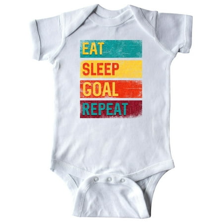

Inktastic Soccer Gift Eat Sleep Goal Repeat Gift Baby Boy or Baby Girl Bodysuit