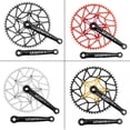 thumbnail image 4 of Juego de s pedikarms 130 BCD de 170 mm para bicicleta de carretera de montaña, bicicleta de piñón fijo (cono cuadrado) - Negro y negra Sunnimix Brazos de manivela de bicicleta, 4 of 8
