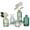 Green, variant on Glasseam Set of 5 Small Glass Bud Vases for Flowers: Vintage Blue Mini Vases for Wedding Centerpieces Party Decor Home Table Decorations