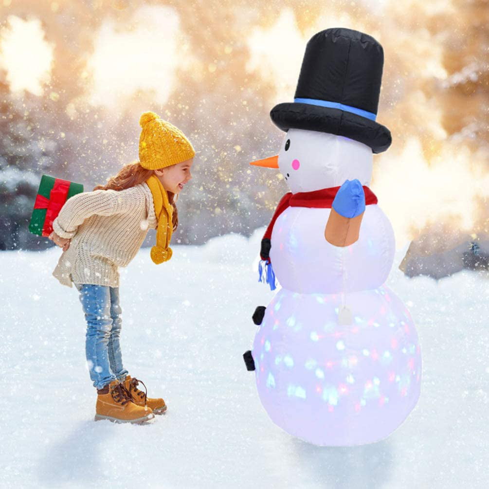 SamXmas Snowman Blow Up Yard Decorations 1.2M Rotating LED Christmas Xmas Party Outdoor Lawn Funny Inflatable Doll Toy 