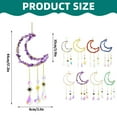 thumbnail image 3 of Moon Shape Hanging Wind Chimes, Crystal-Decorated Hanging Ornaments, Room Wall Decor, Crystal Dream Catcher Pendant for Windows, Gardens, Home Decoration, 3 of 5