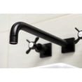 thumbnail image 3 of Kingston Brass KS6050BEX Essex Two-Handle 3-Hole Wall Mount Roman Tub Faucet in Matte Black, 3 of 6