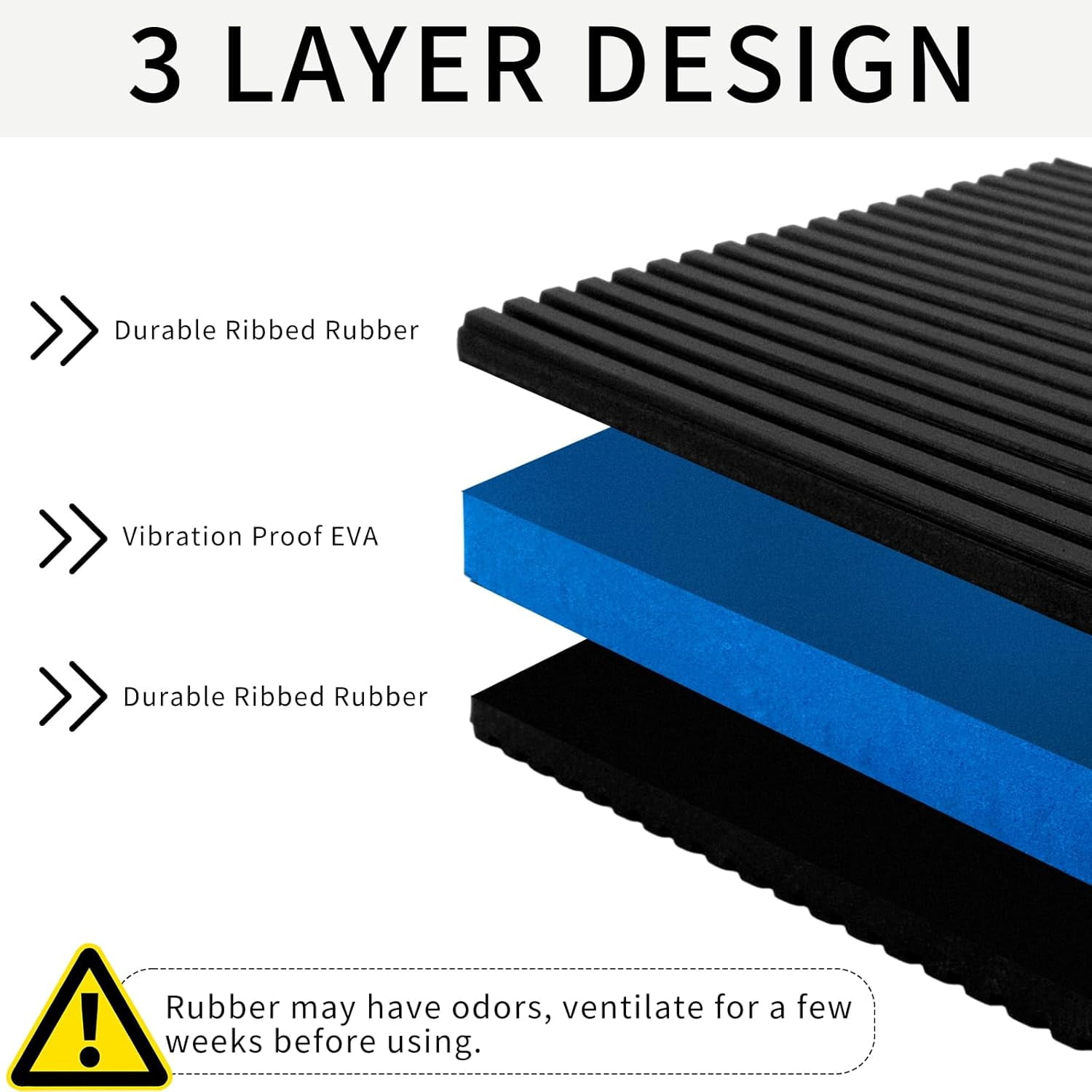 8 Pack Anti Vibration Pads, 4 x 4 x 7/8 Inch EVA Square Absorbing Mat, Rubber Sound Insulating Isolation Damping Pads for Dryer, Washing Machine, Conditioner, Treadmil